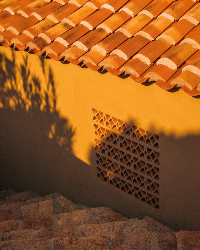 Terracotta roof tiles and Mediterranean architecture at Casa Scalesciani.